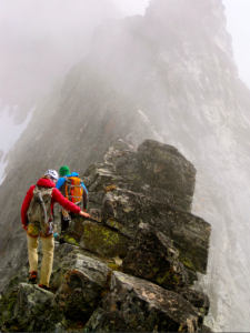 Erica Engle guiding the Torment-Forbidden Traverse (from Mt. Torment to Mt. Forbidden, the North Cascades)