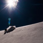 Chris Marshall skis the Tzsil Glacier