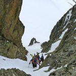 Climbing up the Col du Passon on our way to the Trient Hut