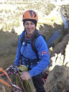 Belaying the second on Sky Ridge.