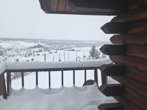 Day 9 and 10 we woke to high winds and about 2 feet of snow in Terrebonne, Oregon.
