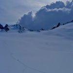 Trient Plateau seen from the Trient Hut as an afternoon storm rolls in, Switzerland