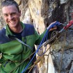 Jerome Smart having too much fun during rescue drill practice. His system is a good representation of ‘baseline’, where he’s escaped the belay and the client’s rope is on a Munter-Mule tied off directly to the anchor. From here, he can haul, rappel down to, or lower the client. The blue cord, not serving a purpose in this picture, is what he used to transfer the load to and from the anchor.