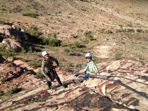 Brian Hendricks and Jack Cody pausing for a smile during our knot pass exam.