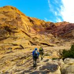 John Mackinnon and Mike Poborsky approach the Eagle Wall in Oak Creek Canyon