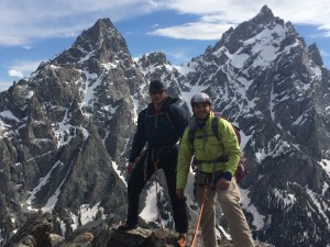 Scott Perkins guides his clients Steve Mcgowin & Scott Sneider on Symmetry Spire