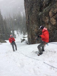 Crevasse rescue practice
