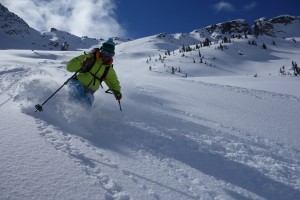 Chris Marshall skis Equinox on Mount Chief Pascall