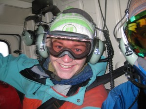 Student Tom, aka HotDog, so excited to be in a helicopter for the first time.